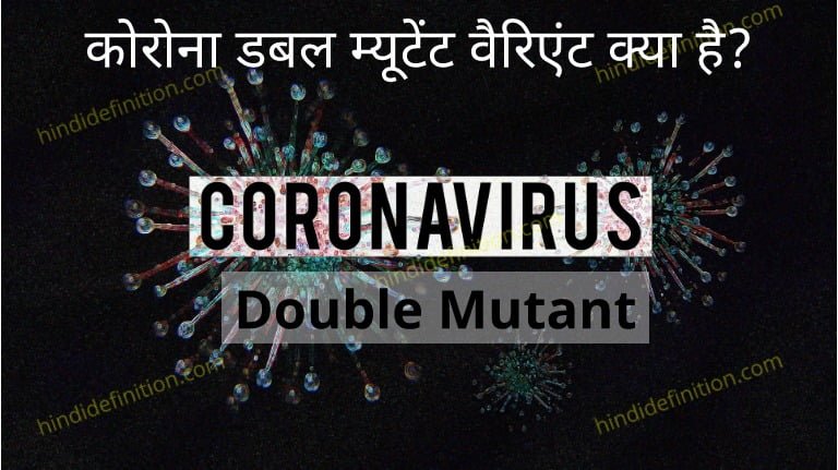 Double Mutant Covid Variant