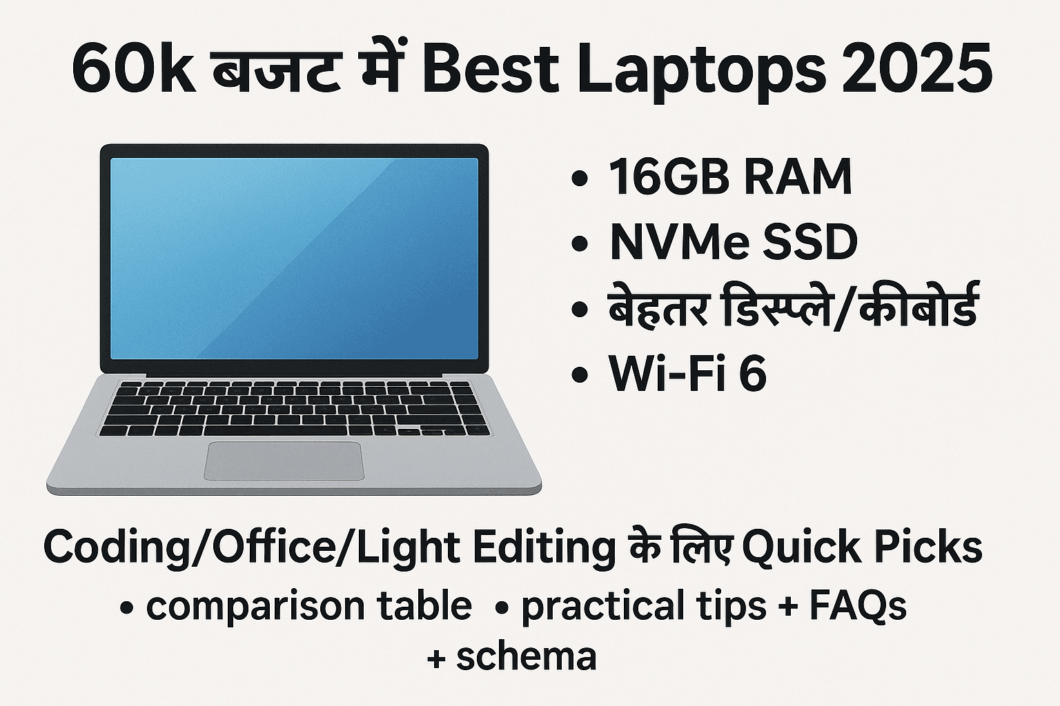 60k बजट में Best Laptops 2025: 16GB RAM, NVMe SSD,
