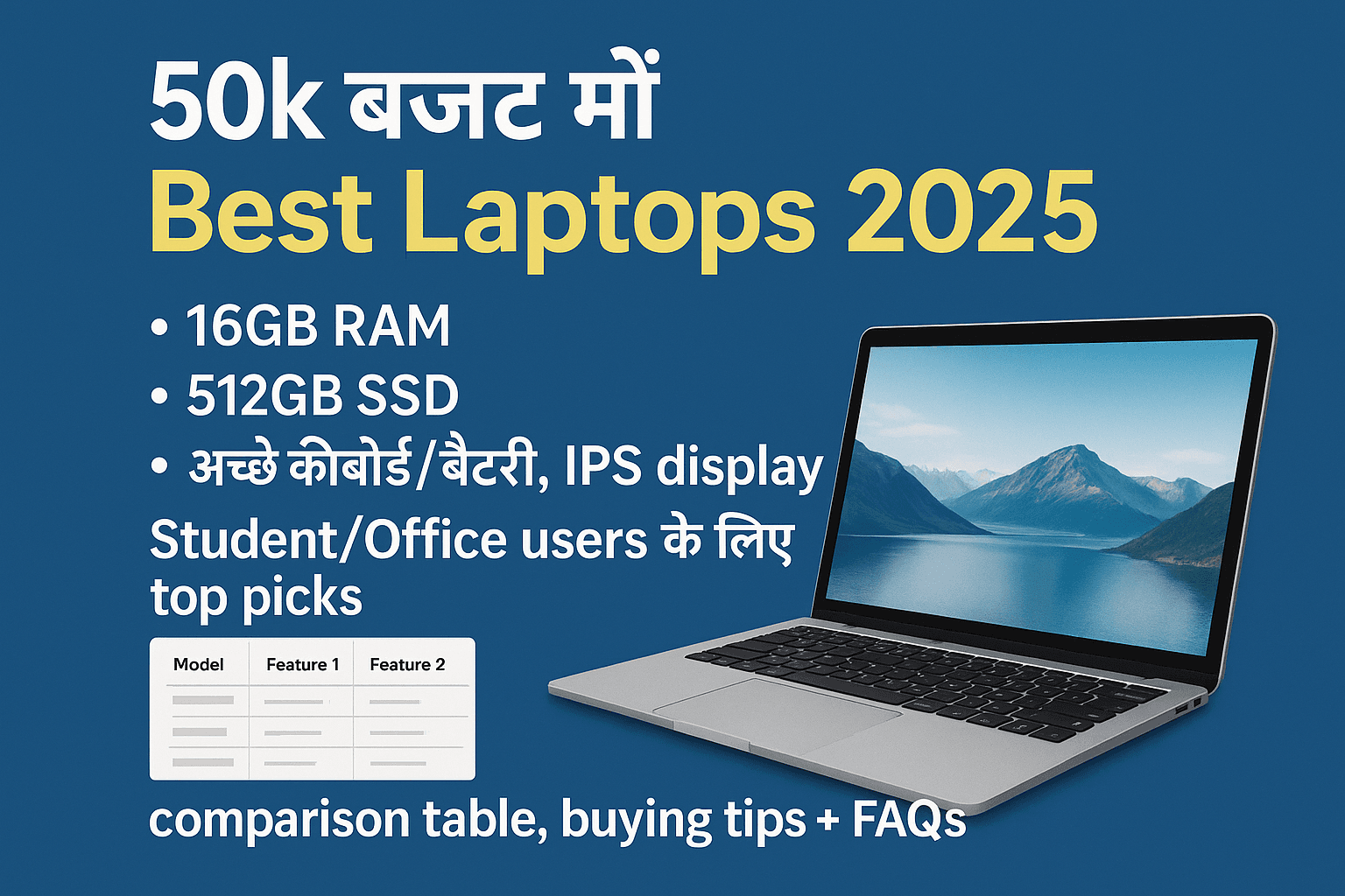50k बजट में Best Laptops 2025