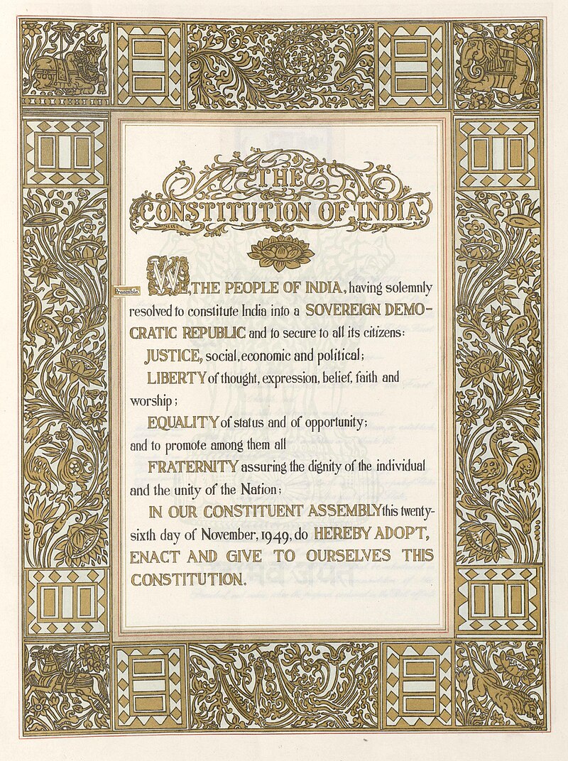 preamble of constitution of INDIA